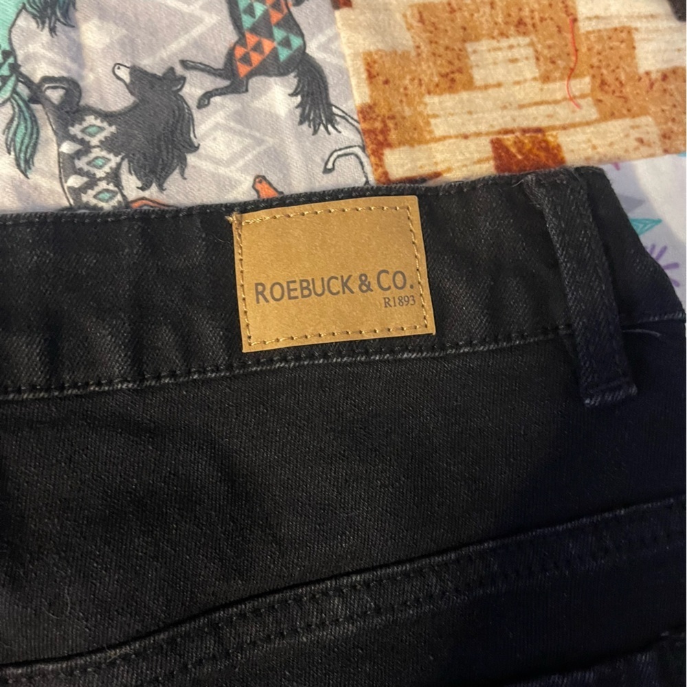 Roebuck & co jean black shorts mid rise 4” inseam new with tags size 12 - Picture 5 of 6